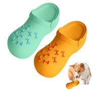 DONGKER Jouet a Mâcher Couineur pour Chien,2 Pièces Jouets Interactifs en Latex pour Chiens Agressifs,Nettoyage et Dressage des Dents des Animaux