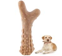 DONGKER Jouet a Mâcher en Bois de Cerf pour Chien,Jouet Dentaire Robuste en Résine Plastique pour Animaux de Compagnie,pour Les Mâcheurs Agressifs,Chiots,Dents,Gardez-Les Occupés