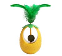 DONGKER Jouet Culbuto pour Chat,Motif Ananas,avec Structure de Support Centrale,Idéal pour Les Chats D'intérieur,Chatons Qui Jouent,Mordent et Se Cognent