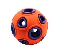 DONGKER Jouet de Balles pour Chien,Balle Rebondissante en Caoutchouc avec Lumière Sonore de Cloche pour Chiens,Chiots