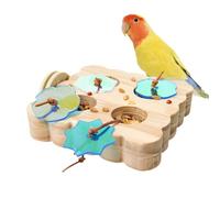 DONGKER Jouet de Nourriture pour Perruche,Jouets de Recherche d'oiseaux en Bois,Mangeoires pour Perruches,Perchoirs pour Aras,Conures Soleil et Petits Oiseaux