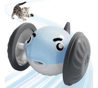 DONGKER Jouet Interactif Électrique Intelligent pour Chat,Jouet Poisson-Globe Automatique Lumineux Rechargeable par USB avec Capteur Intelligent,pour Chatons Adultes et Chats D'intérieur