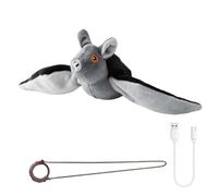 DONGKER Jouet Interactif pour Chat,Rechargeable,avec Son Gazouillis Réaliste et Son Cordon Élastique,Batterie 300 MAh,pour Chats de Toutes Races