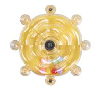 DONGKER Jouet pour Oiseaux en Forme de Roue de Perruche,Jouet Interactif Coloré pour Perroquet,Jouet a Hochet pour Exercice de Mastication des Oiseaux,Perruches,Conures