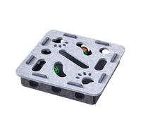 DONGKER Jouet Puzzle pour Chat,Boîte de Jeu Labyrinthe en Feutre Doux avec 2 Balles a Cloche pour Chats D'intérieur,Chatons,Jeu,Exercice,Exploration,Stimule la Curiosité