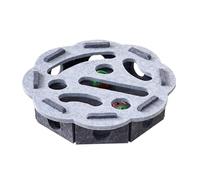 DONGKER Jouet Puzzle pour Chat,Boîte de Jeu Labyrinthe en Feutre Doux avec 2 Balles a Cloche pour Chats D'intérieur,Chatons,Jeu,Exercice,Exploration,Stimule la Curiosité