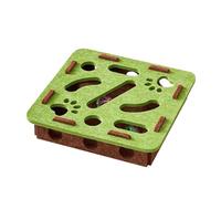 DONGKER Jouet Puzzle pour Chat,Boîte de Jeu Labyrinthe en Feutre Doux avec 2 Balles a Cloche pour Chats D'intérieur,Chatons,Jeu,Exercice,Exploration,Stimule la Curiosité