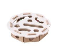 DONGKER Jouet Puzzle pour Chat,Boîte de Jeu Labyrinthe en Feutre Doux avec 2 Balles a Cloche pour Chats D'intérieur,Chatons,Jeu,Exercice,Exploration,Stimule la Curiosité