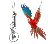 DONGKER Jouet rotatif pour perruche, cage à oiseaux en acier inoxydable à suspendre pour perruche, calopsitte, cacatoès, perroquets gris africains