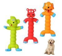 DONGKER Jouets Couineurs pour Chiens,3/6 Pièces Jouets Sonores en Latex avec Trou Sonore Inférieur pour Chiots,Petits et Moyens Chiens