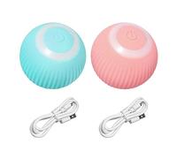 DONGKER Jouets de Balle Chat Interactifs,Balle Intelligente pour Chat,Rotation Automatique a 360 Degrés et Chargement USB pour Chaton,Chats(Amélioration de la Batterie 150mh) (Multicolore)