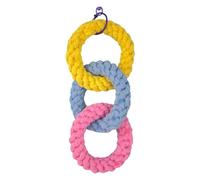 DONGKER Jouets d'escalade Suspendus Phalanger Volant,Trois Anneaux Jouet de Cage de Balançoire Suspendu pour Planeur de Sucre Furet Hamster Écureuil Perroquets Chinchilla Escalade Exercice