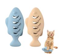 DONGKER Jouets en Silicone Creux pour Chat,à Mâcher,à l'herbe a Chat,Distributeur de Friandises,Jouet Interactif pour Le Nettoyage des Dents des Chats D'intérieur