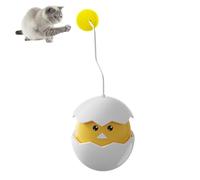 DONGKER Jouets Interactifs pour Chats,Jouet pour Chaton Rotatif a 360°,Mouvement Automatique,avec Couinement,Design Coquille D'œuf,pour Chats Adultes D'intérieur Qui S'ennuient
