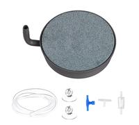 DONGKER Kit de Diffuseur D'oxygène,Kit de Pierre À Oxygène,Dissous Ultra-élevé pour Aquarium,avec Base en Acier Inoxydable,pour Aquarium et Culture Hydroponique