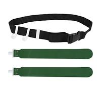 DONGKER Kit de football avec drapeaux et ceintures,ceinture de football en PVC,2 drapeaux,boucle de dégagement pour équipement d'entraînement pour jeunes et adultes,Grün