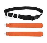 DONGKER Kit de football avec drapeaux et ceintures, ceinture de football en PVC, ceinture à 2 drapeaux pour équipement d'entraînement pour jeunes et adultes, Orange, 1