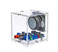 DONGKER Kit de Haut-parleurs DIY,TJ-56-527 Kit de Haut-parleurs Compatibles Bluetooth Projet de Soudure,Kits de Bricolage avec Boîtier Acrylique pour Débutants, GY20971-1