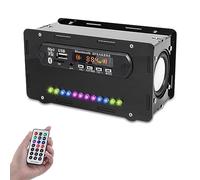 DONGKER Kit de soudage électronique DIY Haut parleurs Bluetooth avec Radio FM, Mini amplificateur stéréo Domestique à LED - Boîtier Haut-Parleur Inclus Un kit Radio