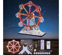 DONGKER Kit de soudure DIY,Modèle de grande roue,Lampe LED colorée,Kit d'exercice,Roue géante LED rotative,Kit de soudure pour étudiants et bricoleurs,Pour apprendre à souder et à apprendre à souder