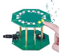 DONGKER Kit d'exercices de soudage à faire soi-même avec 7 notes, piano en forme de tambour avec musique accompagnée de lumières LED colorées pour l'apprentissage, jouer des chansons et utiliser un