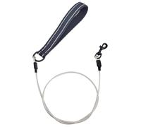 DONGKER Laisse pour Chien Résistante Mastication,Laisse de Chaîne en Acier de 1,2 M avec Poignée Rembourrée Réfléchissante en Nylon Doux pour Petits Chiens de Taille Moyenne