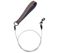 DONGKER Laisse pour Chien Résistante Mastication,Laisse de Chaîne en Acier de 1,2 M avec Poignée Rembourrée Réfléchissante en Nylon Doux pour Petits Chiens de Taille Moyenne