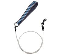 DONGKER Laisse pour Chien Résistante Mastication,Laisse de Chaîne en Acier de 1,2 M avec Poignée Rembourrée Réfléchissante en Nylon Doux pour Petits Chiens de Taille Moyenne