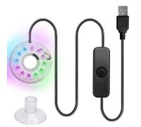 DONGKER Lampe LED pour Aquarium,USB 5 V 3 W Éclairage Sous-marin LED RVB Multicolore,Eclairage Sous-marin,Etanche,ABS,pour Aquariums
