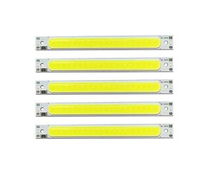 DONGKER LED COB Light Platine,5 Pièces DC 5V 3W Long Strip LED Chip Light Board Lumière Blanche 600 mA 400 lm 6500K pour USB Touch Dimmer