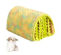 DONGKER Lit pour Cochon d'Inde,Cachette en Peluche Douce pour Lapin,Coussin Amovible et Lavable,Rideaux pour Petit Animal de Compagnie,Hamster,Chinchilla,Lapin,Hérisson