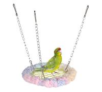DONGKER Lit Suspendu pour Oiseaux,Hamac Respirant avec 3 Crochets et 3 Chaînes de Suspension en Métal pour Perruches,Perruches,Inséparables,Conures,Quakers