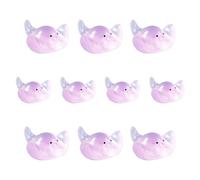 DONGKER Lot de 10 Figurines Miniatures Lumineuses de Raie Manta,Qui Brillent dans La Nuit,Mini Ornements en Résine de Raie Manta pour Décoration de Jardin Féerique,Patio Extérieur,Pelouse,Cour