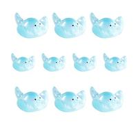 DONGKER Lot de 10 Figurines Miniatures Lumineuses de Raie Manta,Qui Brillent dans La Nuit,Mini Ornements en Résine de Raie Manta pour Décoration de Jardin Féerique,Patio Extérieur,Pelouse,Cour