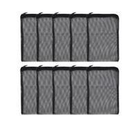 DONGKER Lot de 10 Sacs Filtrants pour Aquarium,Sac en Filet a Fermeture Éclair pour Biosphères a Charbon Actif,Anneaux en Céramique,Boules Bio,Charbon Granulé