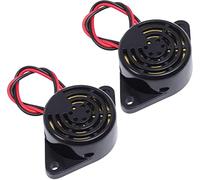 DONGKER Lot de 2 sonneries électroniques - 3 V - 12 V - 24 V - Piézo actif - 100 dB - Alarme sonore continue