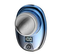 DONGKER Mini Rasoir Électrique, Électrique Étanche pour Visage, Rechargeable avec Affichage Numérique, pour Maison, Voyages, Voiture et Bureau, Bleu