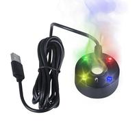 DONGKER Mist Maker Fontaine à Eau,DC 5 V Machine à Fumée LED à Changement de Couleur,pour Noël,Jardin,Rocaille,Cour,Extérieur