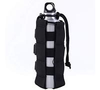 DONGKER Molle Porte-bouteille Tactique Militaire, 0,5 à 2,5 L,Sac Porte Bouteille D'Eau pour Camping,Randonnée,Cyclisme (noir)