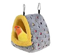 DONGKER Nichoir pour Oiseaux Hiver,Lavable en Machine/à la Main,Nid Chaud d'hiver pour Perroquets,avec 2 Crochets en Acier Inoxydable pour Aras,Perroquets Gris du Gabon,Perruches Amazones,Calopsittes
