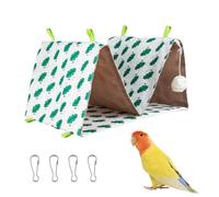 DONGKER Nichoir Suspendu pour Perroquets,Hamac avec Balle a Mâcher pour Perroquets Gris D'Afrique,Aras,Inséparables,Pinsons,Calopsittes,Perruches Ondulées,Perruches Moineaux