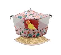 DONGKER Nid D'été pour Oiseaux,Lit Suspendu a Double Crochet avec Design Triangulaire,pour Perroquets Gris D'Afrique,Petits Perroquets,Chinchillas,Calopsittes,Inséparables