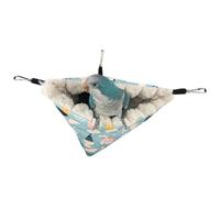 DONGKER Nid D'oiseau Chaud d'hiver,Lit Suspendu Perroquet,Cabane Triangulaire Suspendue en Peluche pour Perroquet,Ara,Calopsittes,Perruches,Inséparables,Conures,Perroquet Quaker