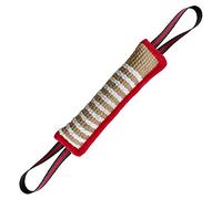 DONGKER Oreiller de Morsure de Chien,Morsure Remorqueur Jouet Chien,Jute Bite Saucisse pour Chien Réfléchissant avec 2 Poignées pour Petits Chiens de Taille Moyenne