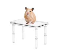 DONGKER Plateforme de Jeu pour Hamster,Support Transparent pour Petits Animaux,Aire de Jeu avec Pieds Réglables en Hauteur pour Hamsters,Gerbilles,Rats,Chinchillas,Escalade Et Exercice