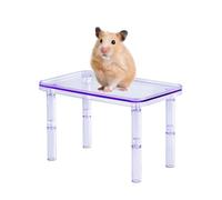 DONGKER Plateforme de Jeu pour Hamster,Support Transparent pour Petits Animaux,Aire de Jeu avec Pieds Réglables en Hauteur pour Hamsters,Gerbilles,Rats,Chinchillas,Escalade Et Exercice