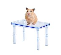 DONGKER Plateforme de Jeu pour Hamster,Support Transparent pour Petits Animaux,Aire de Jeu avec Pieds Réglables en Hauteur pour Hamsters,Gerbilles,Rats,Chinchillas,Escalade Et Exercice