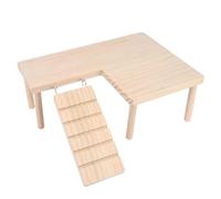 DONGKER Plateforme d'escalade en Bois a Double Couche,Plate-Forme Jeu Hamster pour Hamsters,Gerbilles,Souris et Autres Petits Animaux