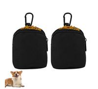 DONGKER Pochette a Friandises pour Chien,2 Pièces Sac de Promenade Étanche avec Compartiment Indépendant et Fermeture Éclair pour Promenades Quotidiennes,Camping,Voyage,Course À Pied,Randonnée