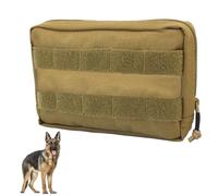 DONGKER Pochette Molle pour Harnais de Chien,Sacoche de Selle en Nylon Chien 1000D,Compartimentée pour Transporter Laisses,Colliers,Gamelles,Sacs a Crottes et Clés